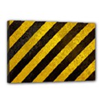 Black And Yellow Caution Canvas 18  x 12  (Stretched)