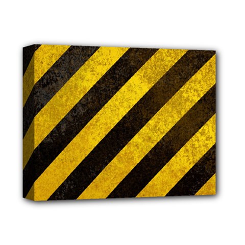 Black And Yellow Caution Deluxe Canvas 14  x 11  (Stretched) from ArtsNow.com