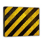 Black And Yellow Caution Deluxe Canvas 20  x 16  (Stretched)