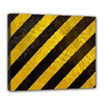 Black And Yellow Caution Deluxe Canvas 24  x 20  (Stretched)