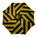 Black And Yellow Caution Golf Umbrella