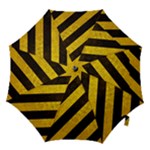 Black And Yellow Caution Hook Handle Umbrella (Large)