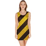 Black And Yellow Caution Bodycon Dress