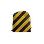 Black And Yellow Caution Drawstring Pouch (Small)