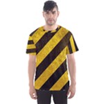 Black And Yellow Caution Men s Sports Mesh Tee