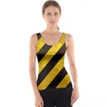 Black And Yellow Caution Tank Top