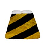 Black And Yellow Caution Fitted Sheet (Full/ Double Size)