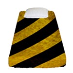 Black And Yellow Caution Fitted Sheet (Single Size)