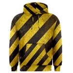 Black And Yellow Caution Men s Pullover Hoodie