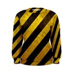 Black And Yellow Caution Women s Sweatshirt