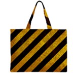 Black And Yellow Caution Zipper Mini Tote Bag