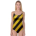 Black And Yellow Caution Camisole Leotard 