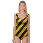 Black And Yellow Caution Princess Tank Leotard 