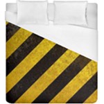 Black And Yellow Caution Duvet Cover (King Size)