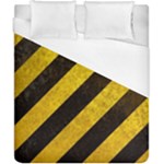 Black And Yellow Caution Duvet Cover (California King Size)