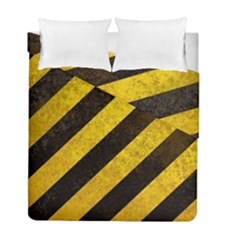 Black And Yellow Caution Duvet Cover Double Side (Full/ Double Size) from ArtsNow.com