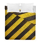 Black And Yellow Caution Duvet Cover Double Side (Full/ Double Size)