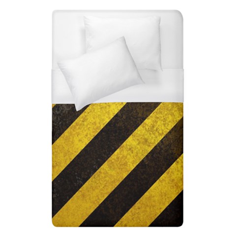 Black And Yellow Caution Duvet Cover (Single Size) from ArtsNow.com