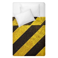 Black And Yellow Caution Duvet Cover Double Side (Single Size) from ArtsNow.com