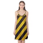 Black And Yellow Caution Camis Nightgown 