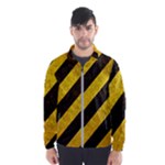 Black And Yellow Caution Men s Windbreaker