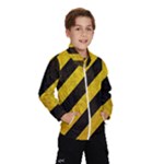 Black And Yellow Caution Kids  Windbreaker