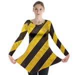 Black And Yellow Caution Long Sleeve Tunic 