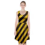 Black And Yellow Caution Racerback Midi Dress