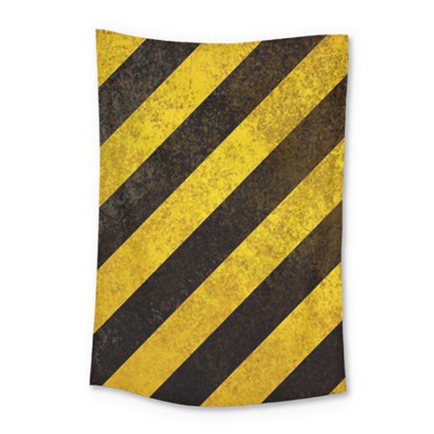 Black And Yellow Caution Small Tapestry from ArtsNow.com