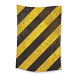 Black And Yellow Caution Small Tapestry