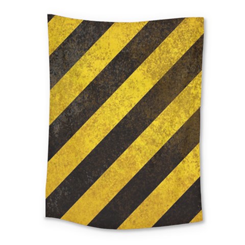 Black And Yellow Caution Medium Tapestry from ArtsNow.com