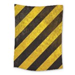 Black And Yellow Caution Medium Tapestry