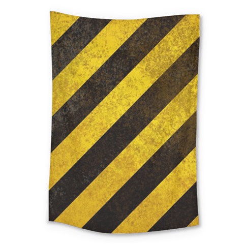 Black And Yellow Caution Large Tapestry from ArtsNow.com