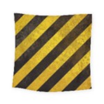 Black And Yellow Caution Square Tapestry (Small)