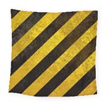 Black And Yellow Caution Square Tapestry (Large)