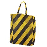 Black And Yellow Caution Giant Grocery Tote