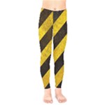 Black And Yellow Caution Kids  Legging