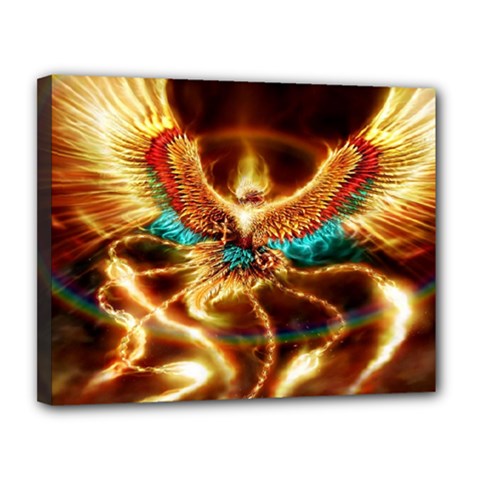 Fire Eagle Art Canvas 14  x 11  (Stretched) from ArtsNow.com