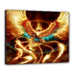 Fire Eagle Art Canvas 20  x 16  (Stretched)