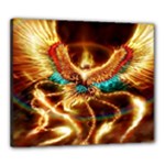 Fire Eagle Art Canvas 24  x 20  (Stretched)