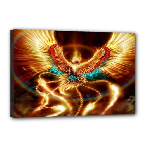 Fire Eagle Art Canvas 18  x 12  (Stretched) from ArtsNow.com