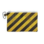 Black And Yellow Caution Canvas Cosmetic Bag (Medium)