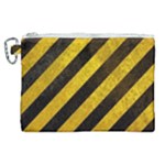 Black And Yellow Caution Canvas Cosmetic Bag (XL)