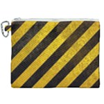 Black And Yellow Caution Canvas Cosmetic Bag (XXL)