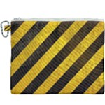 Black And Yellow Caution Canvas Cosmetic Bag (XXXL)