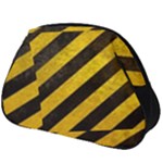 Black And Yellow Caution Full Print Accessory Pouch (Big)