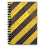 Black And Yellow Caution 5.5  x 8.5  Notebook