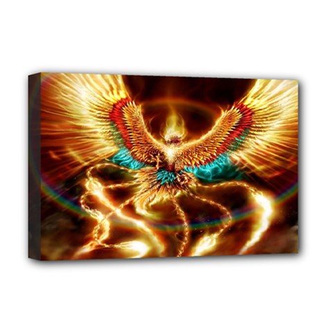 Fire Eagle Art Deluxe Canvas 18  x 12  (Stretched) from ArtsNow.com