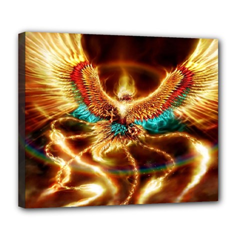 Fire Eagle Art Deluxe Canvas 24  x 20  (Stretched) from ArtsNow.com