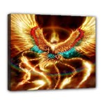 Fire Eagle Art Deluxe Canvas 24  x 20  (Stretched)